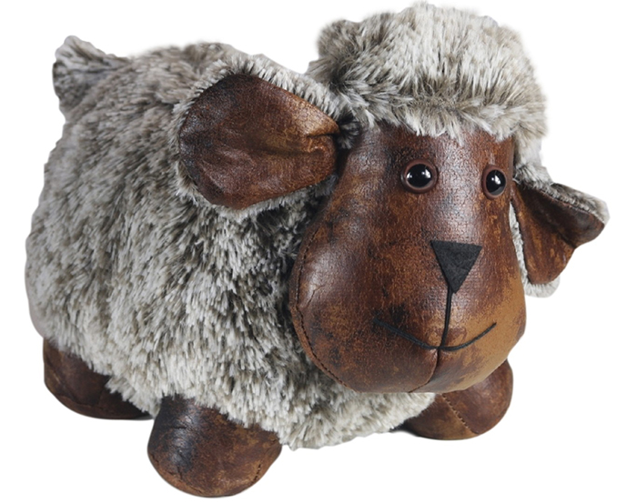 Faux Leather Sheep Doorstop